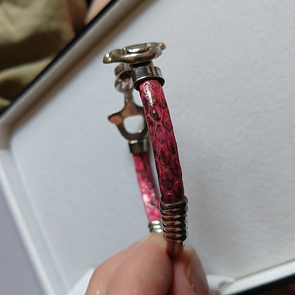 Vintage Native American Pink Python Equestrian Br… - image 5